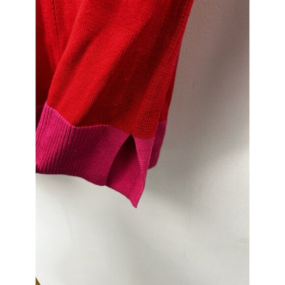 Talbots Petite Women's Red Pink Lightweight Long Sleeve Cardigan Cotton Blend LP - Picture 5 of 9